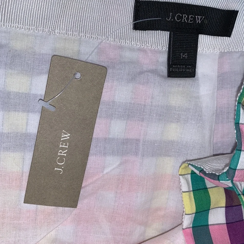 J Crew Tie Front Rainbow Skirt‎